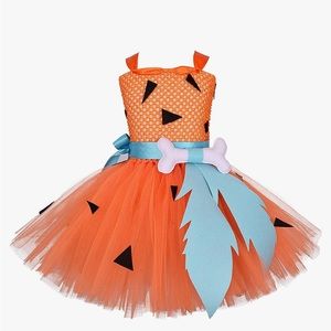Pebbles cave baby tulle dress Halloween costume